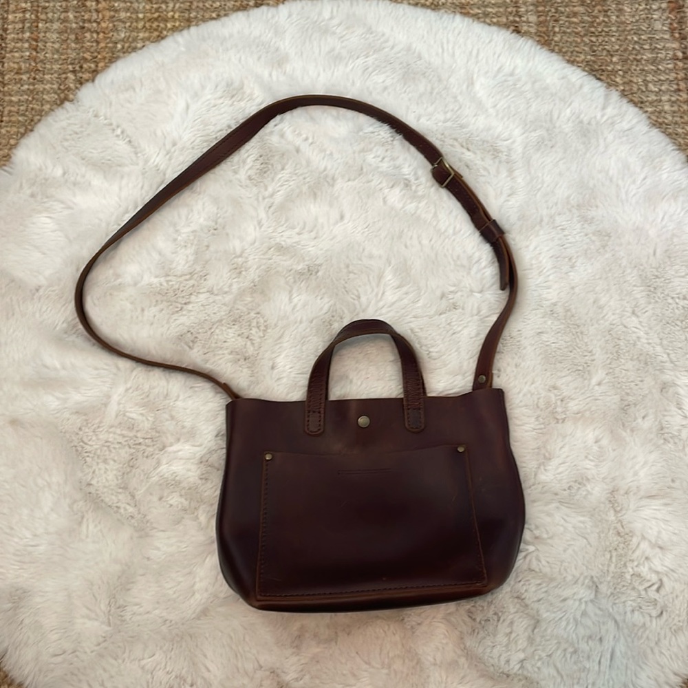 Portland Leather Goods Medium natural full grain leather Crossbody Tote